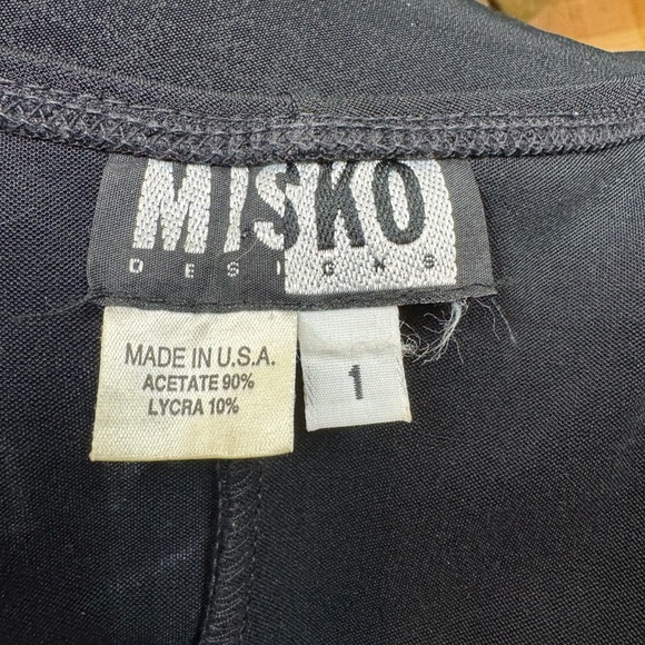 90s Misko Designs Black Sweetheart Body Con Dress - Picture 6 of 7